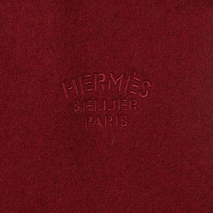 Hermes Cashmere Fringe Double Face Scarf Bordeaux Rouge 3 of 4