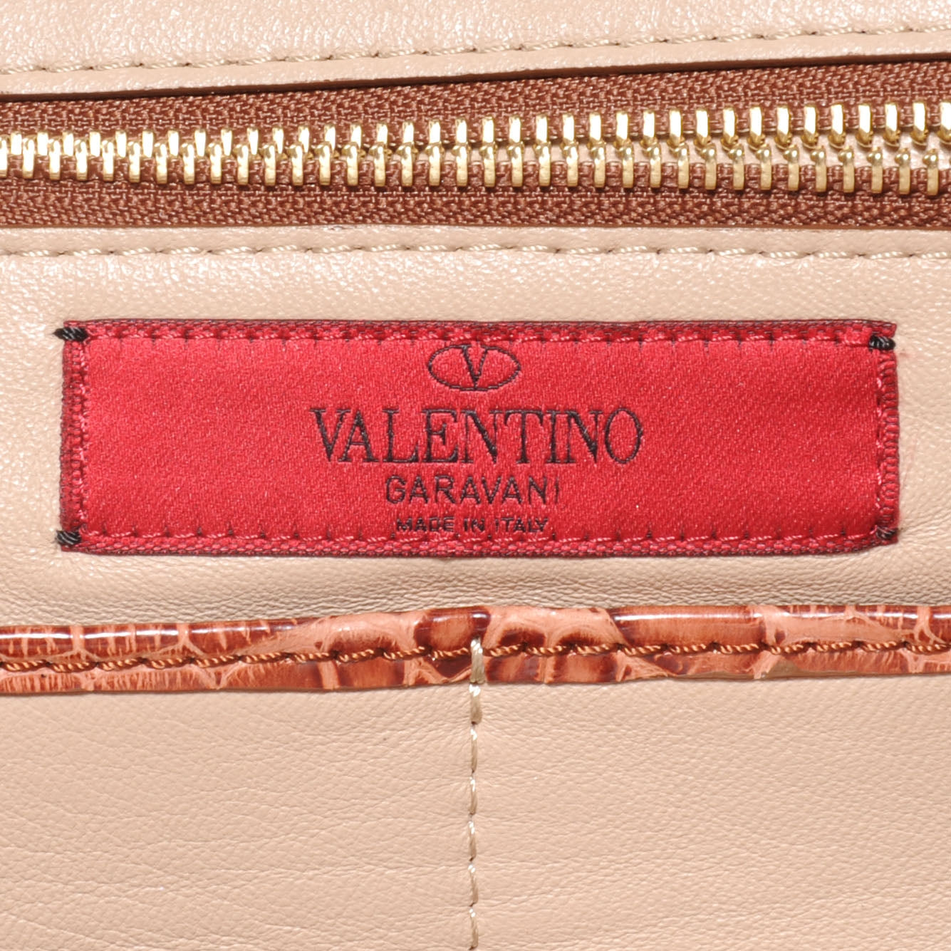 Alligator Rockstud Tote Brown