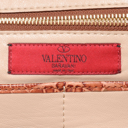 Valentino Garavani Alligator Rockstud Tote Brown 3 of 8