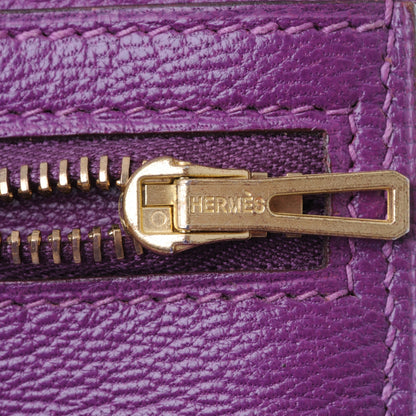 Hermes Lizard Bearn Wallet Violet 6 of 8