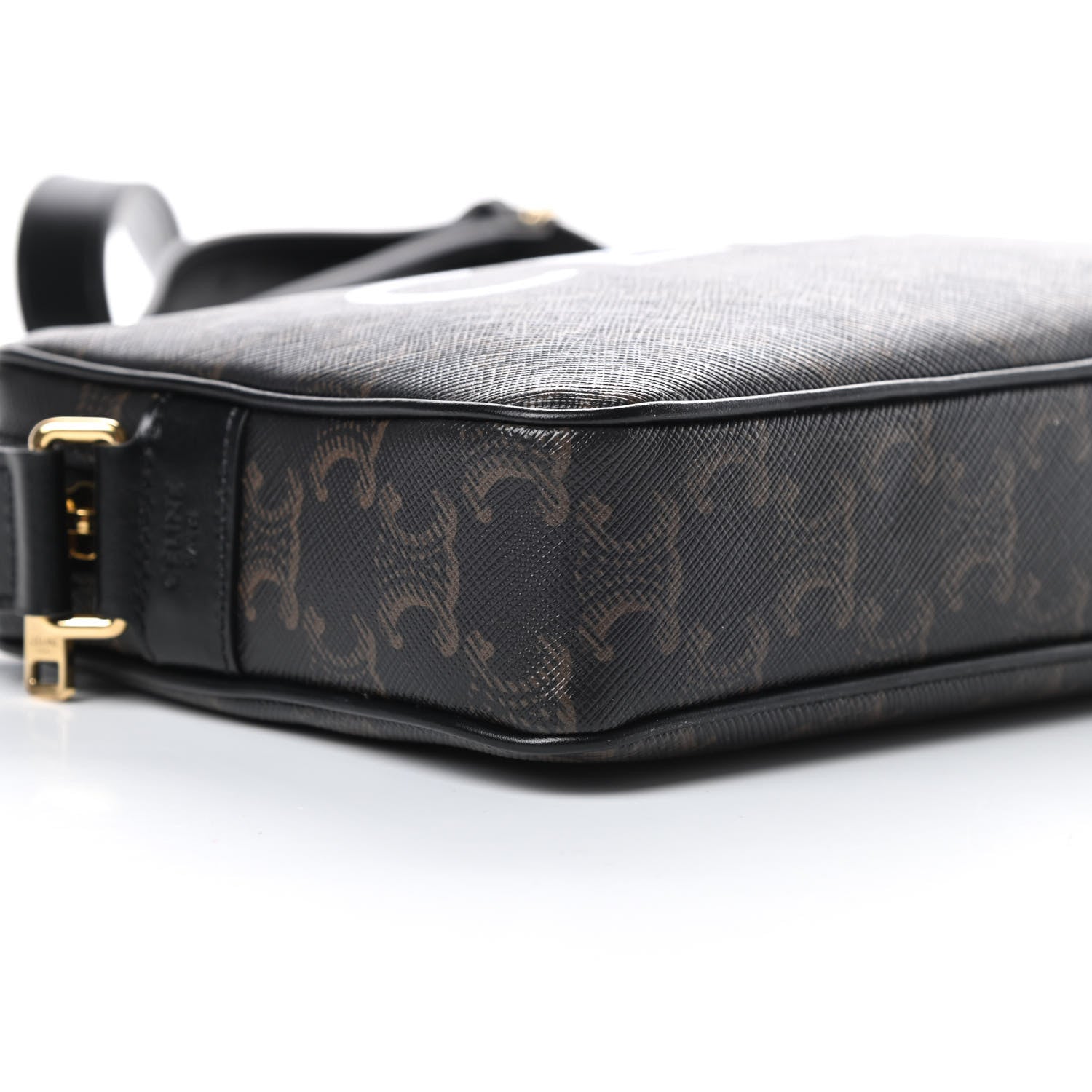 Celine Triomphe Canvas Medium Messenger Bag Black 9 of 10