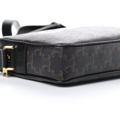 Celine Triomphe Canvas Medium Messenger Bag Black 9 of 10