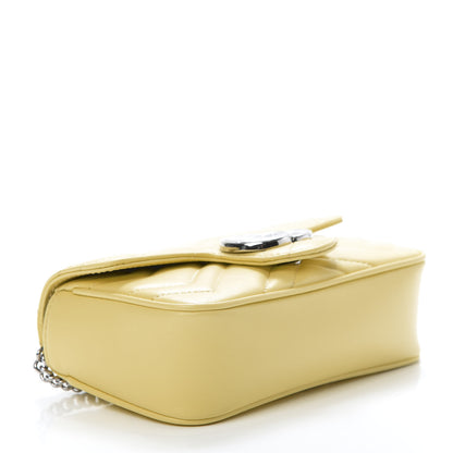 Gucci Calfskin Matelasse Super Mini GG Marmont Shoulder Bag Banana 3 of 10