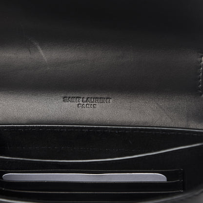 Saint Laurent Smooth Calfskin Mini Classic Monogram Kaia Satchel Black 6 of 16