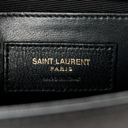 Saint Laurent Grain De Poudre Small Monogram Kate Satchel Black 6 of 11