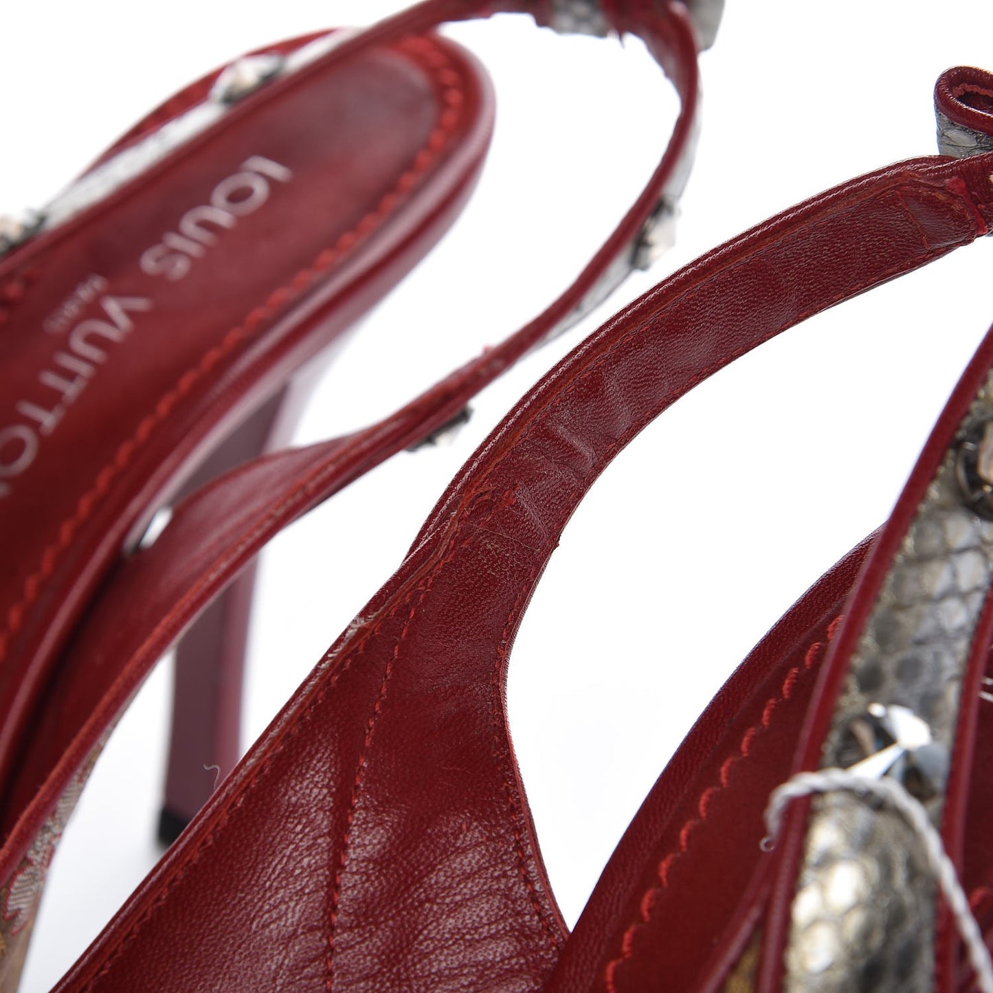 Satin Monogram Cherry Blossom Slingback Pumps 40 Red