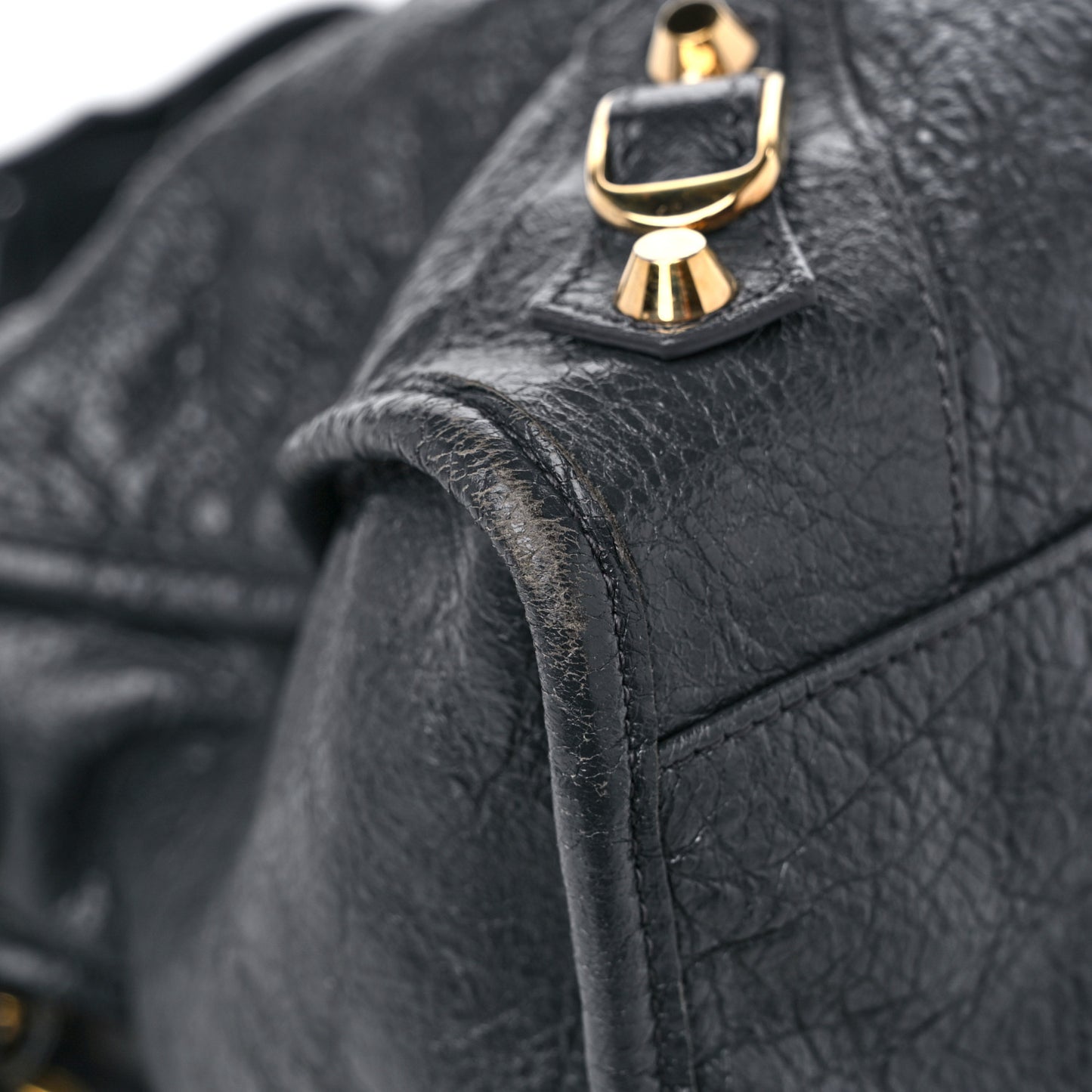 Agneau Classic Gold Hardware City Gris Fossile Anthracite
