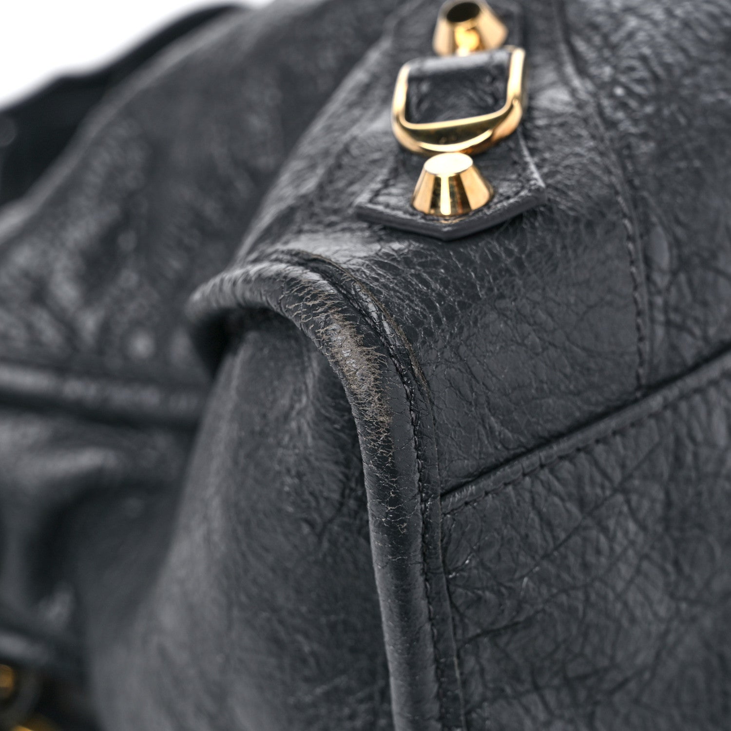 Balenciaga Agneau Classic Gold Hardware City Gris Fossile Anthracite 7 of 11