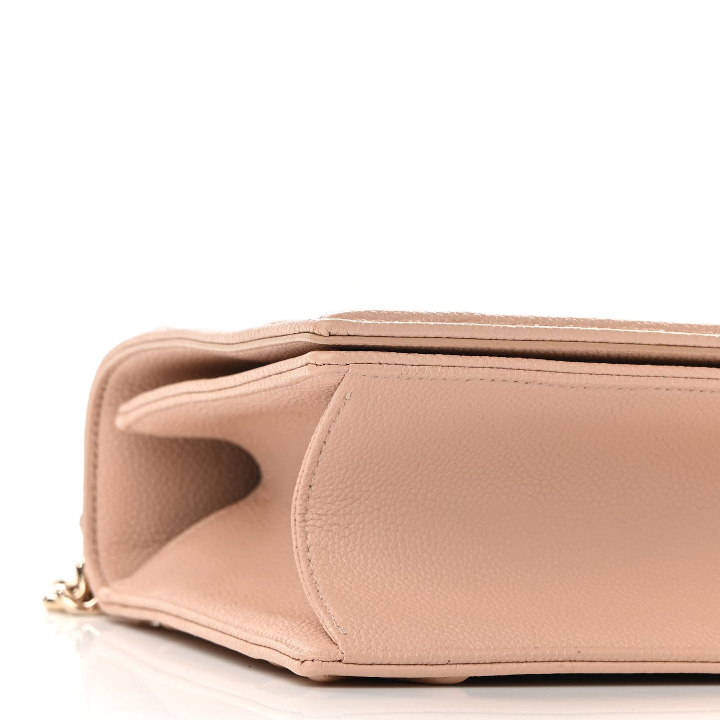 Grained Calfskin Medium Diorama Flap Bag Nude