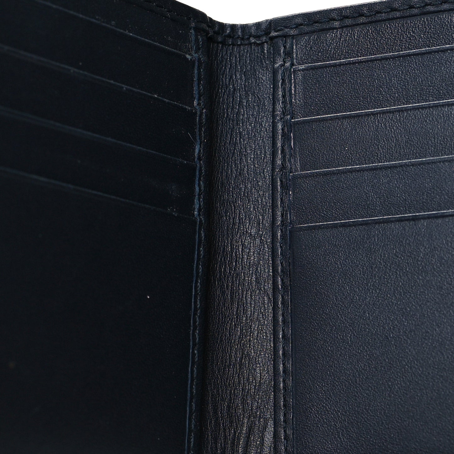GG Supreme Monogram Blooms Bi-Fold Wallet Beige Blue Navy