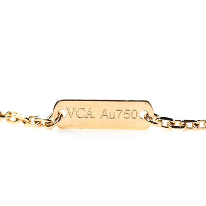 Van Cleef & Arpels 18K Yellow Gold Mother of Pearl Vintage Alhambra Pendant Necklace 4 of 7