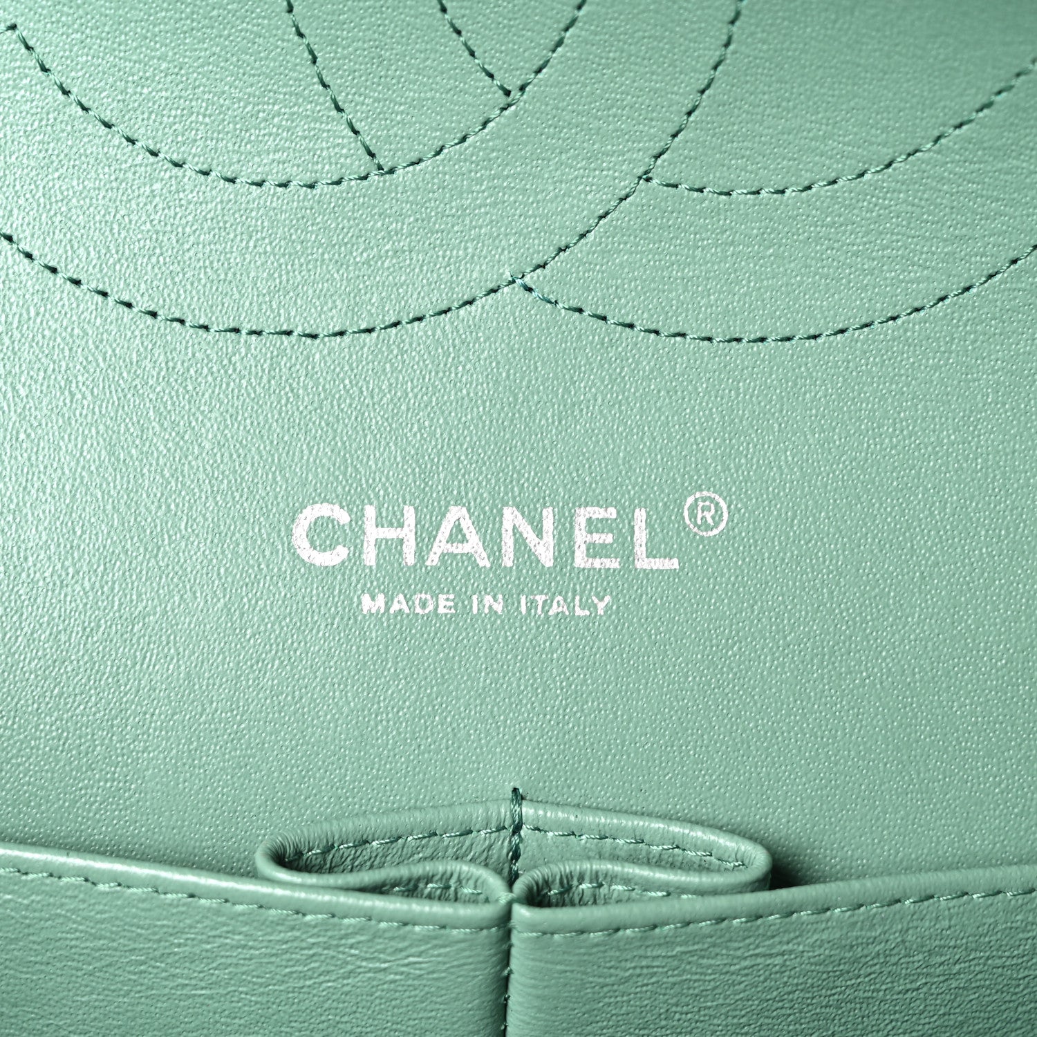Chanel Lambskin Quilted Jumbo Double Flap Green 6 of 10
