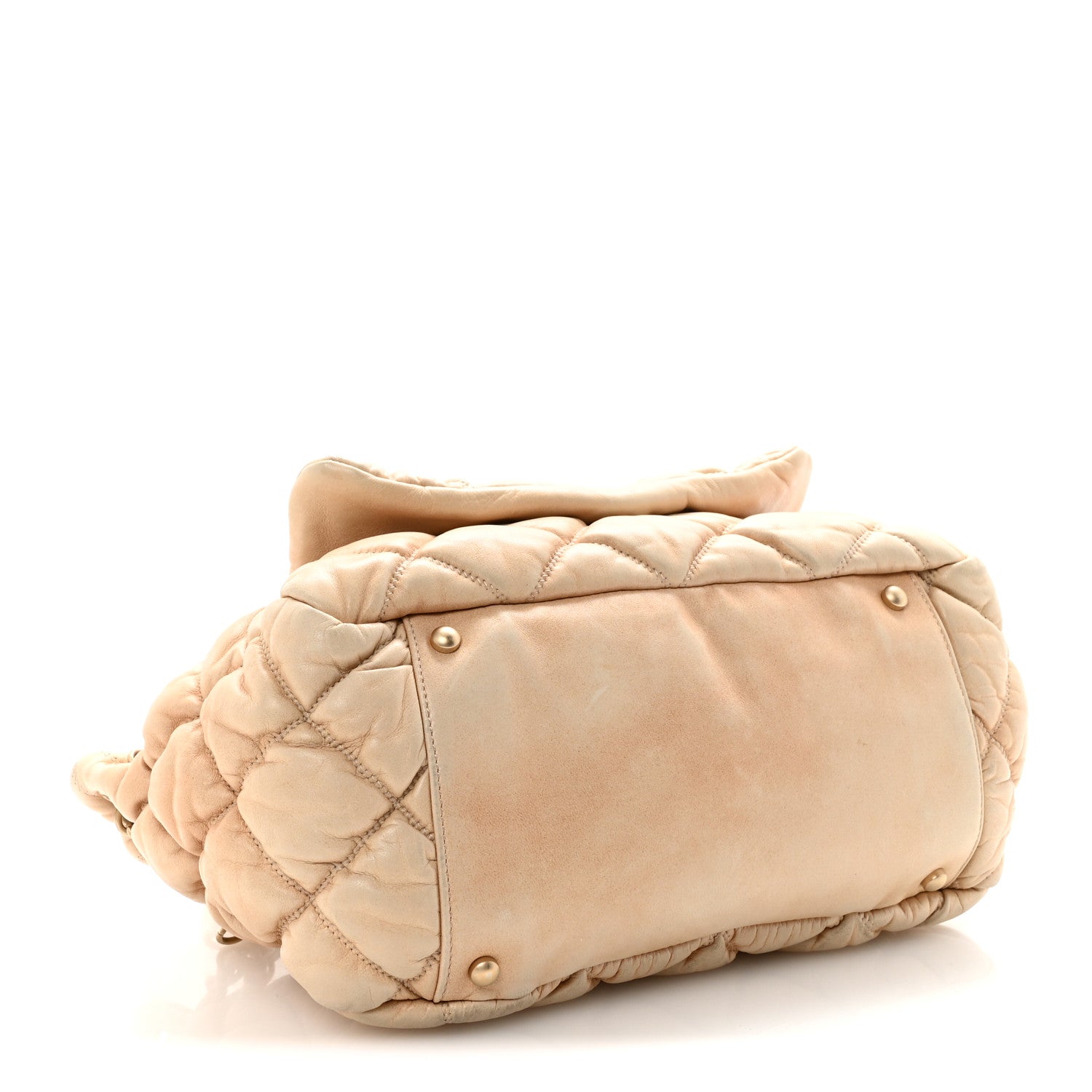 Chanel Lambskin Bubble Quilt Accordion Flap Beige 4 of 10