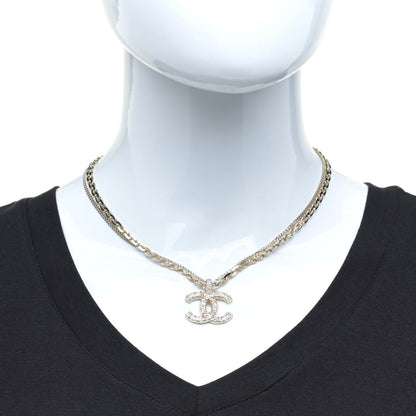 Chanel Crystal CC Multi Strand Chain Necklace Gold 2 of 6