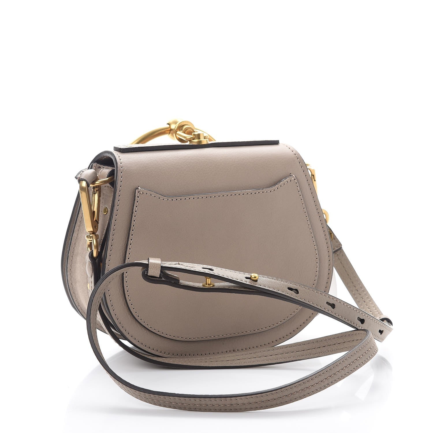 Chloe Calfskin Suede Small Nile Bracelet Bag Motty Grey 3 of 7