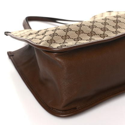 Gucci Monogram Horsebit 1955 Tote Bag Beige Brown Sugar 9 of 10