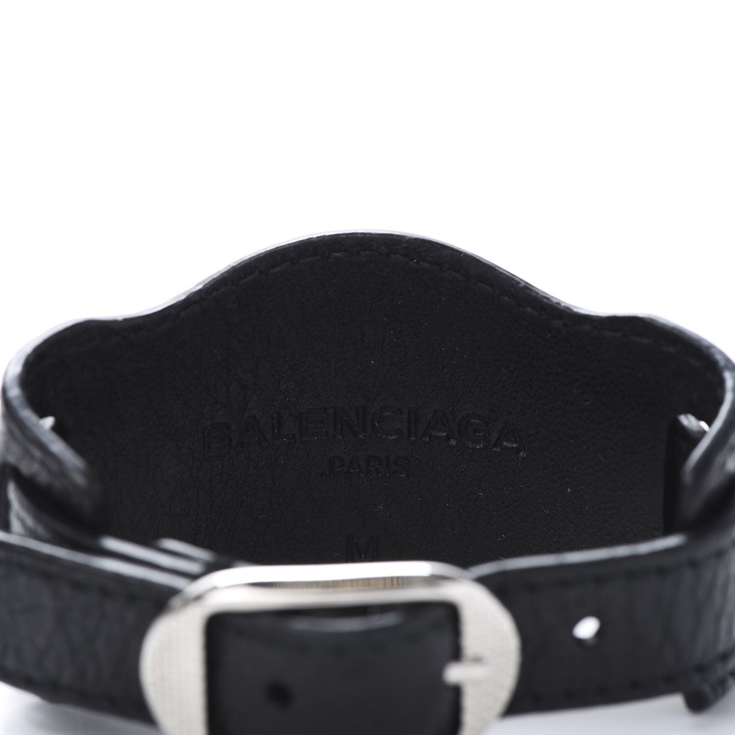 Agneau Arena Giant 12 Silver M Bracelet Black