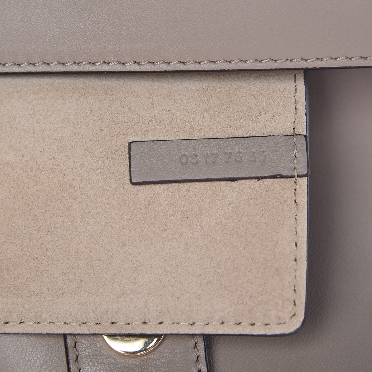 Suede Calfskin Mini Faye Shoulder Bag Motty Grey