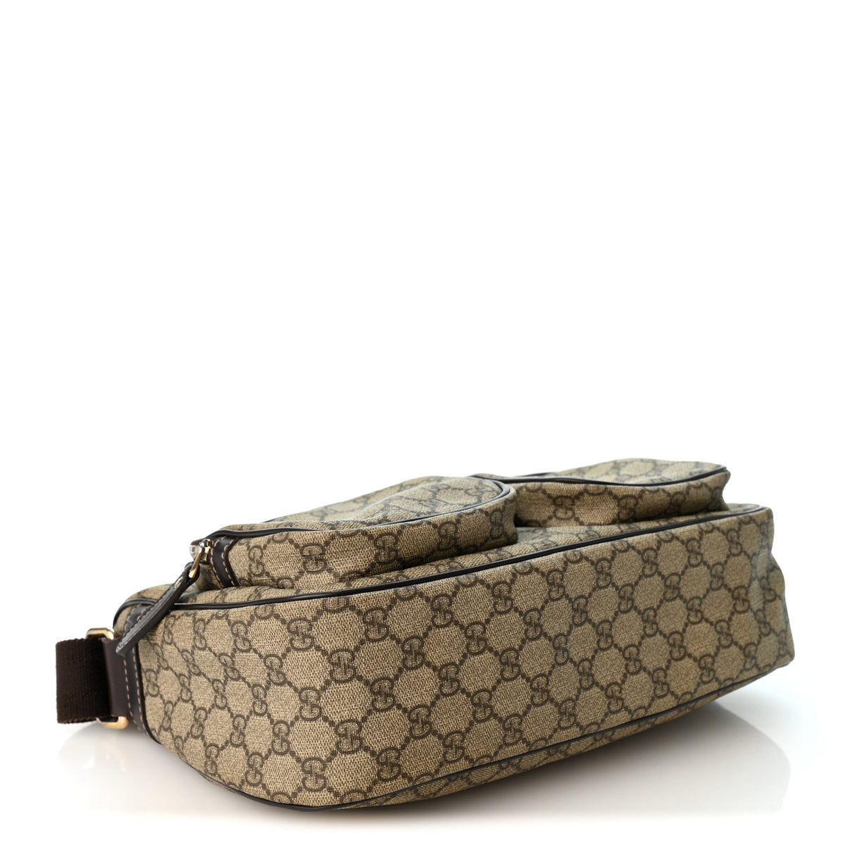 GG Plus Monogram Front Pocket Messenger Dark Brown