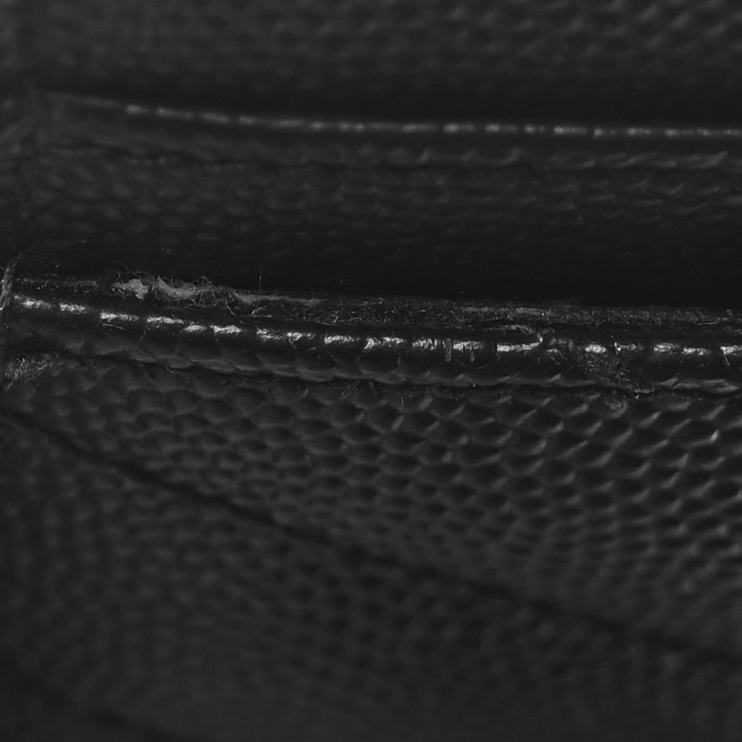 Saint Laurent Grain De Poudre Matelasse Chevron Monochrome Monogram Credit Card Case Black 8 of 8