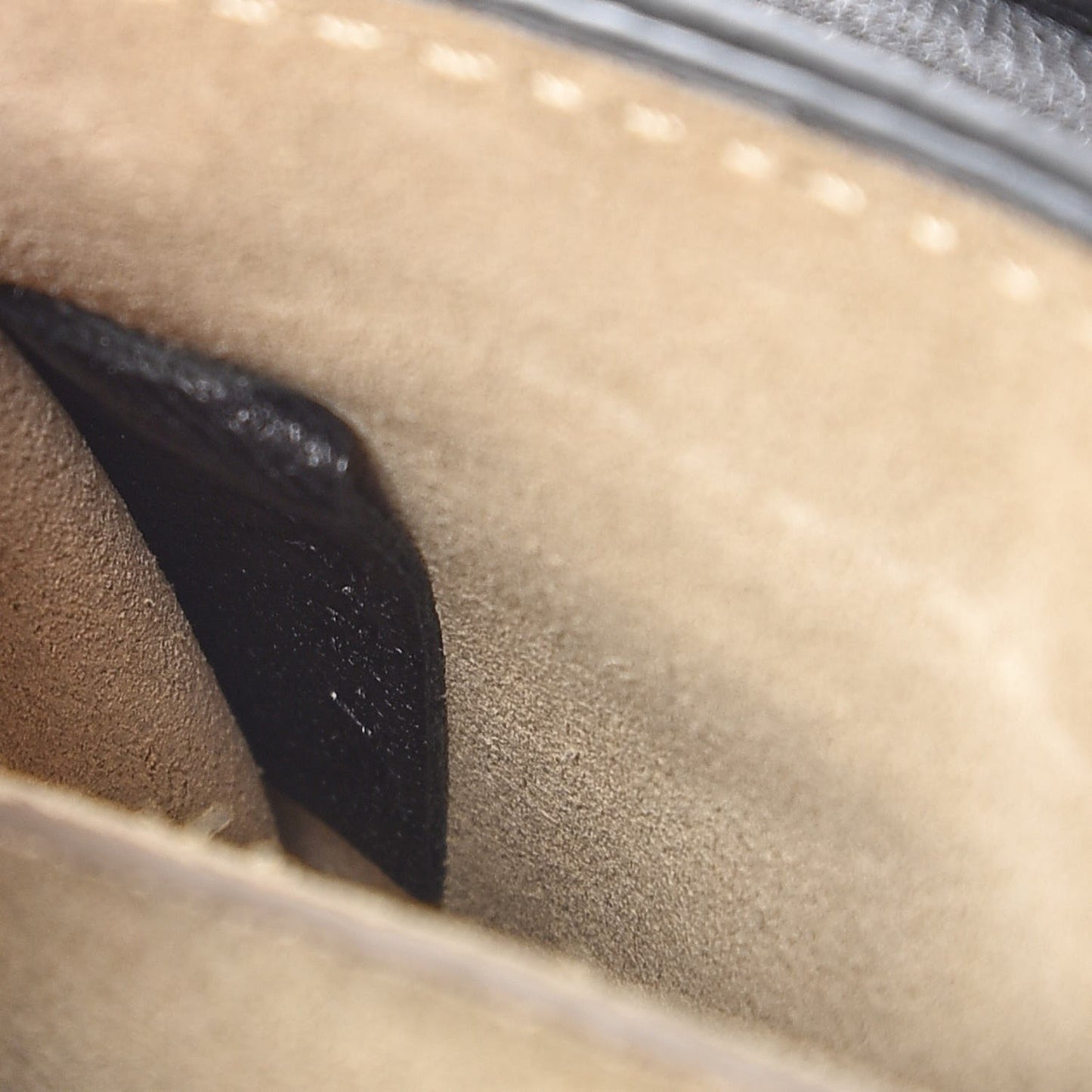 Grained Lambskin Nano Drew Shoulder Bag Black
