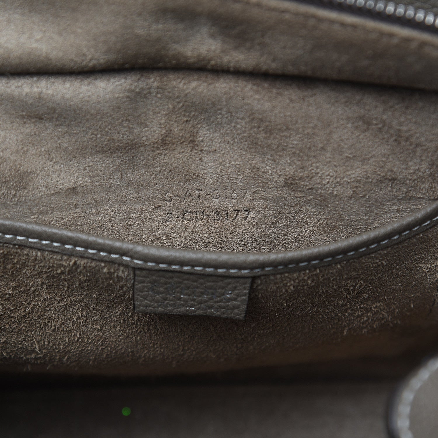 Celine Drummed Calfskin Nano Luggage Souris 7 of 11