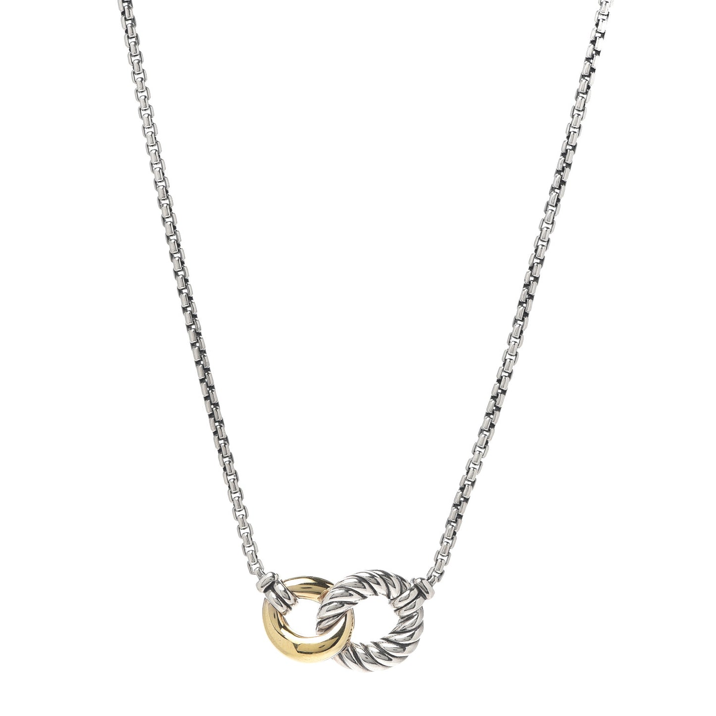 Sterling Silver 18K Yellow Gold Belmont Pendant Necklace