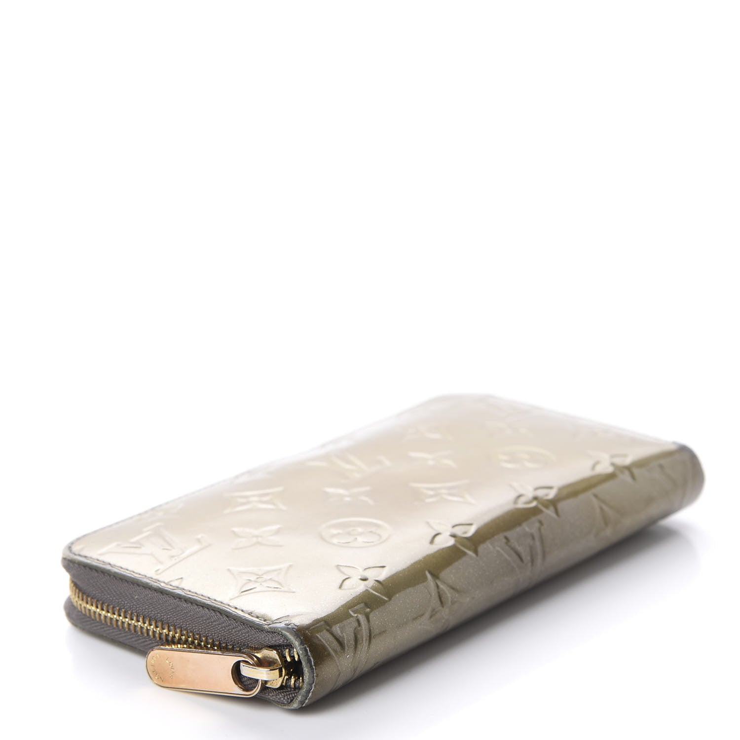 Louis Vuitton Vernis Zippy Wallet Vert Bronze 4 of 7