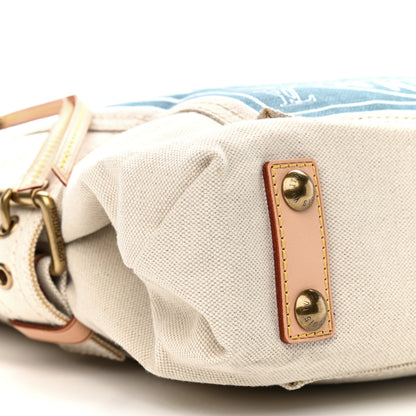 Louis Vuitton Toile Globe Shopper Cabas MM Blue 8 of 12