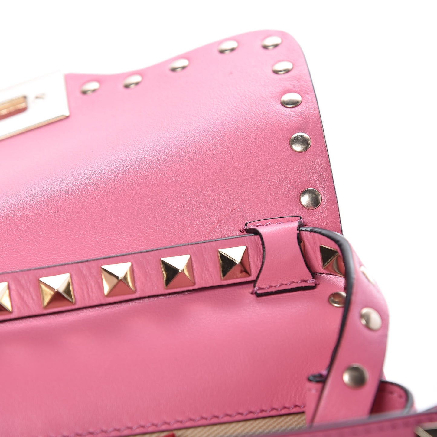 Vitello Mini Rockstud Flap Saddle Crossbody Bag Ninphea