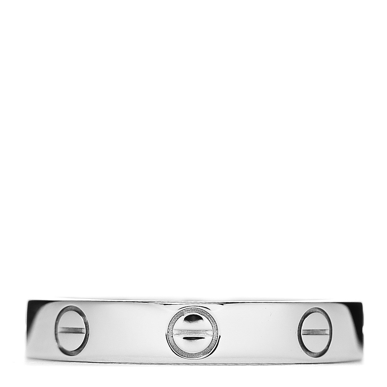 Cartier 18K White Gold 3.5mm LOVE Wedding Band Ring 55 7.25 1 of 4