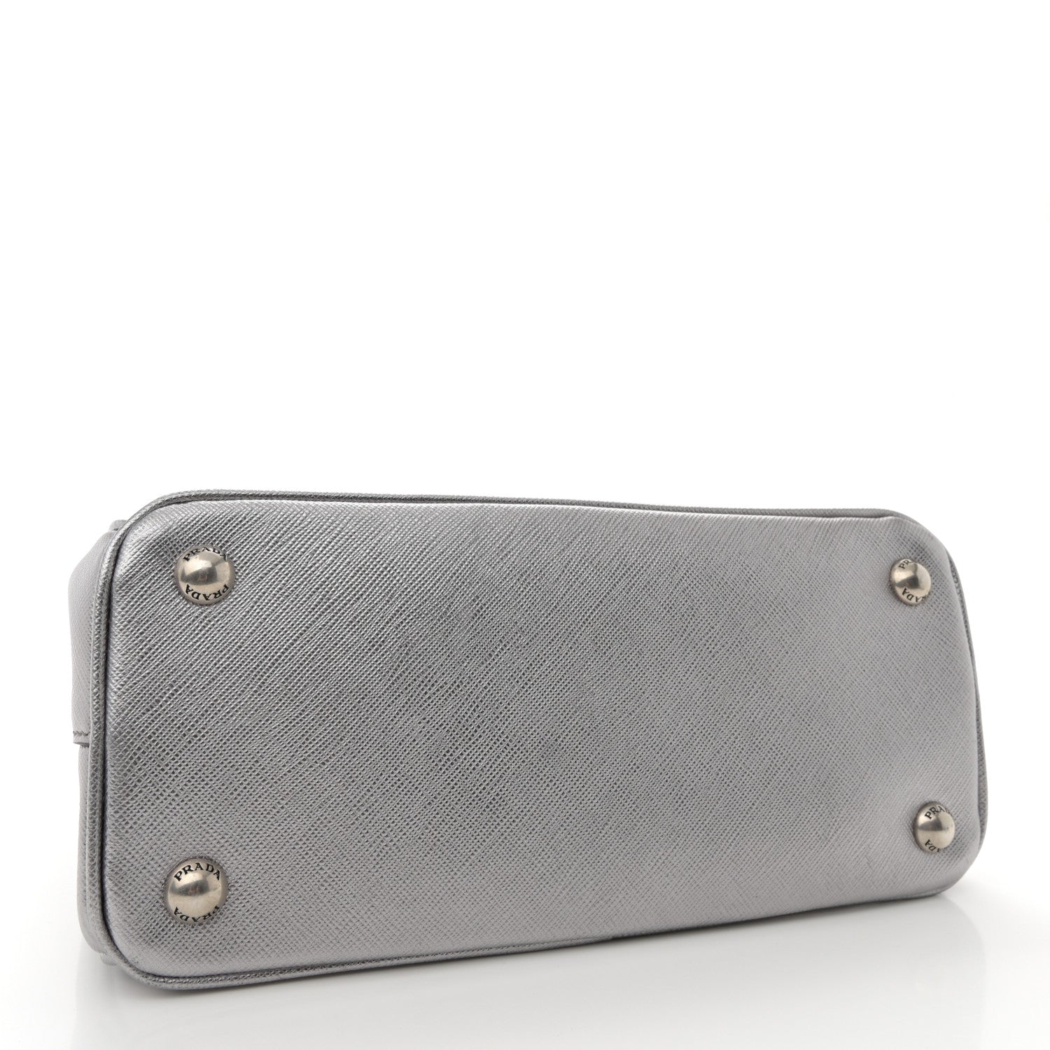 Prada Saffiano Lux Small Galleria Double Zip Tote Cromo 1559148