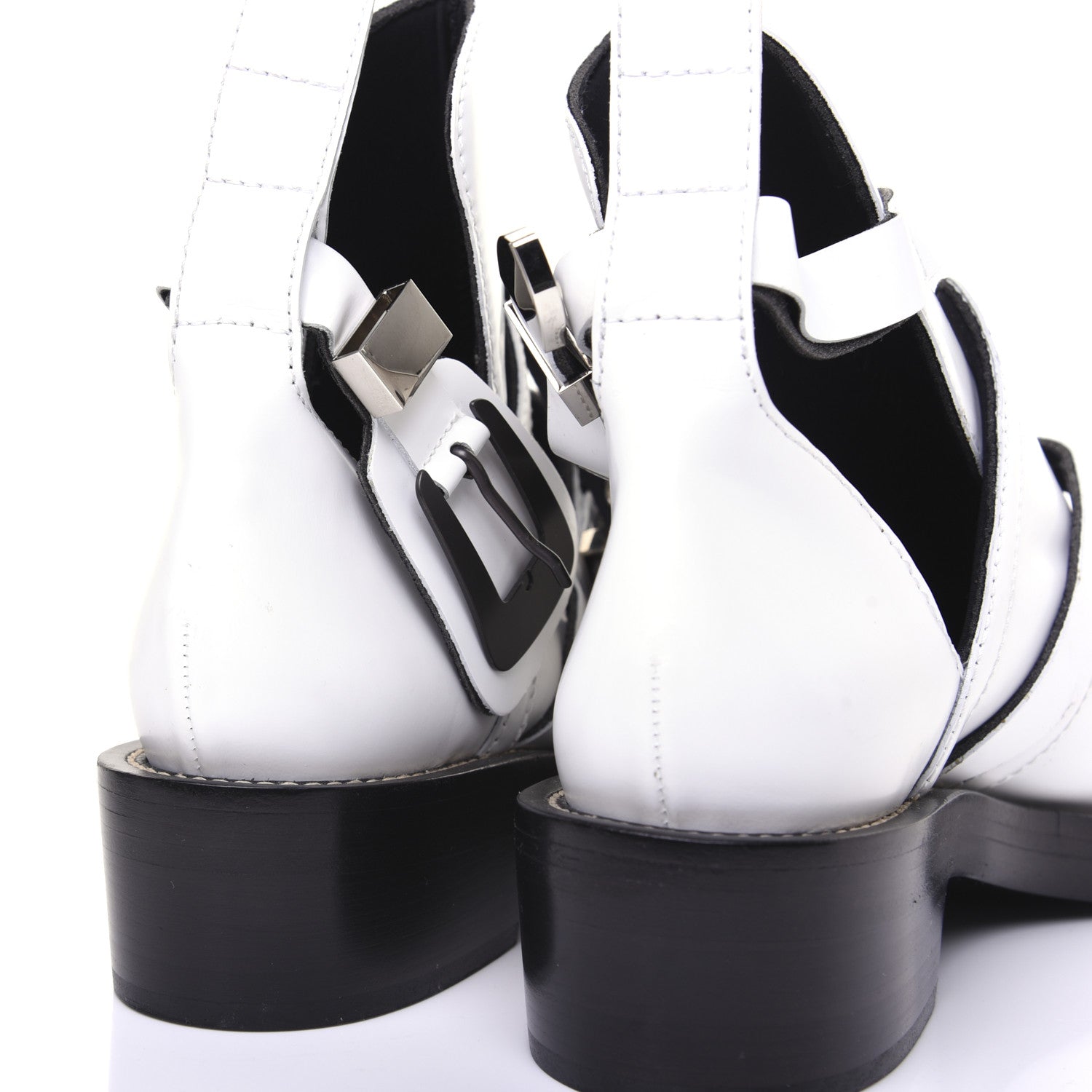 Balenciaga Brushed Calfskin Ceinture Ankle Boots 42 White 12 of 12