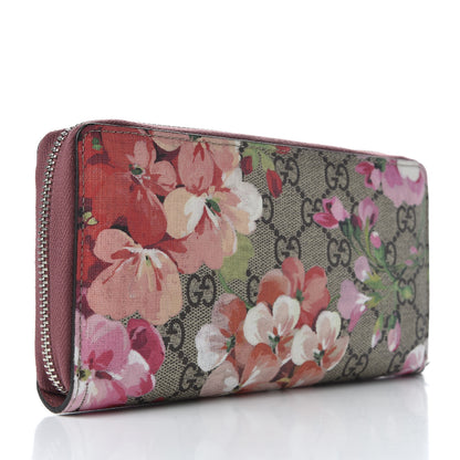 Gucci GG Supreme Monogram Blooms Wrist Wallet Beige Multicolor Dry Rose 3 of 8