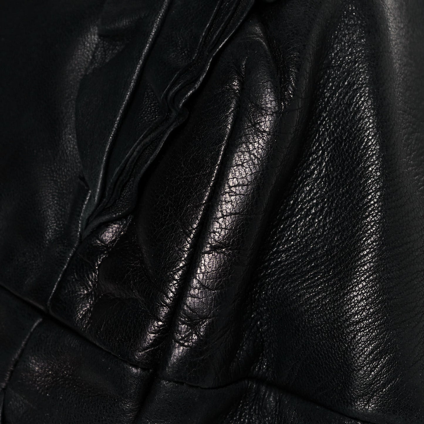 Nappa Ruffle Hobo Black