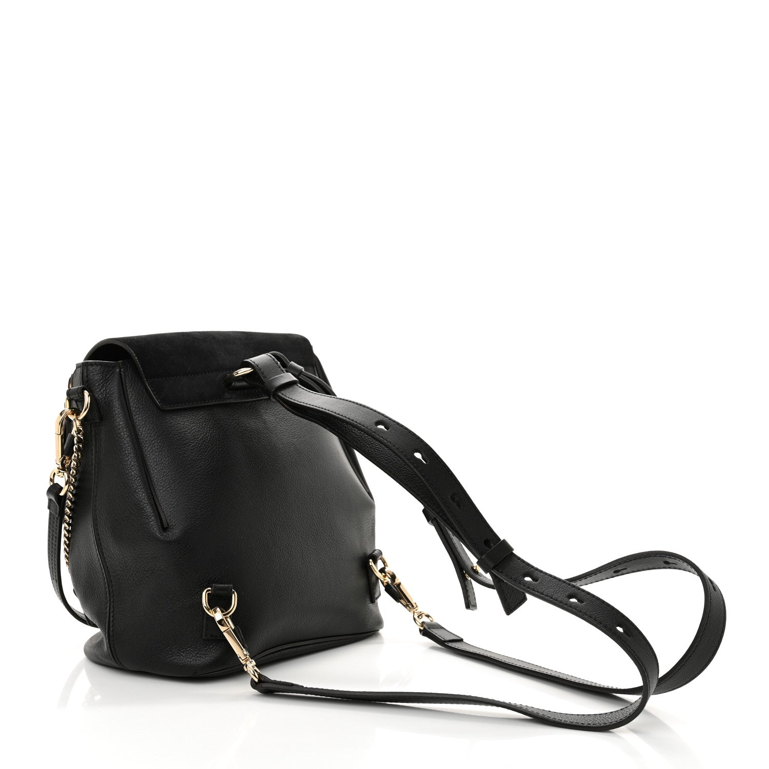 Chloe Suede Calfskin Small Faye Backpack Black 3 of 11