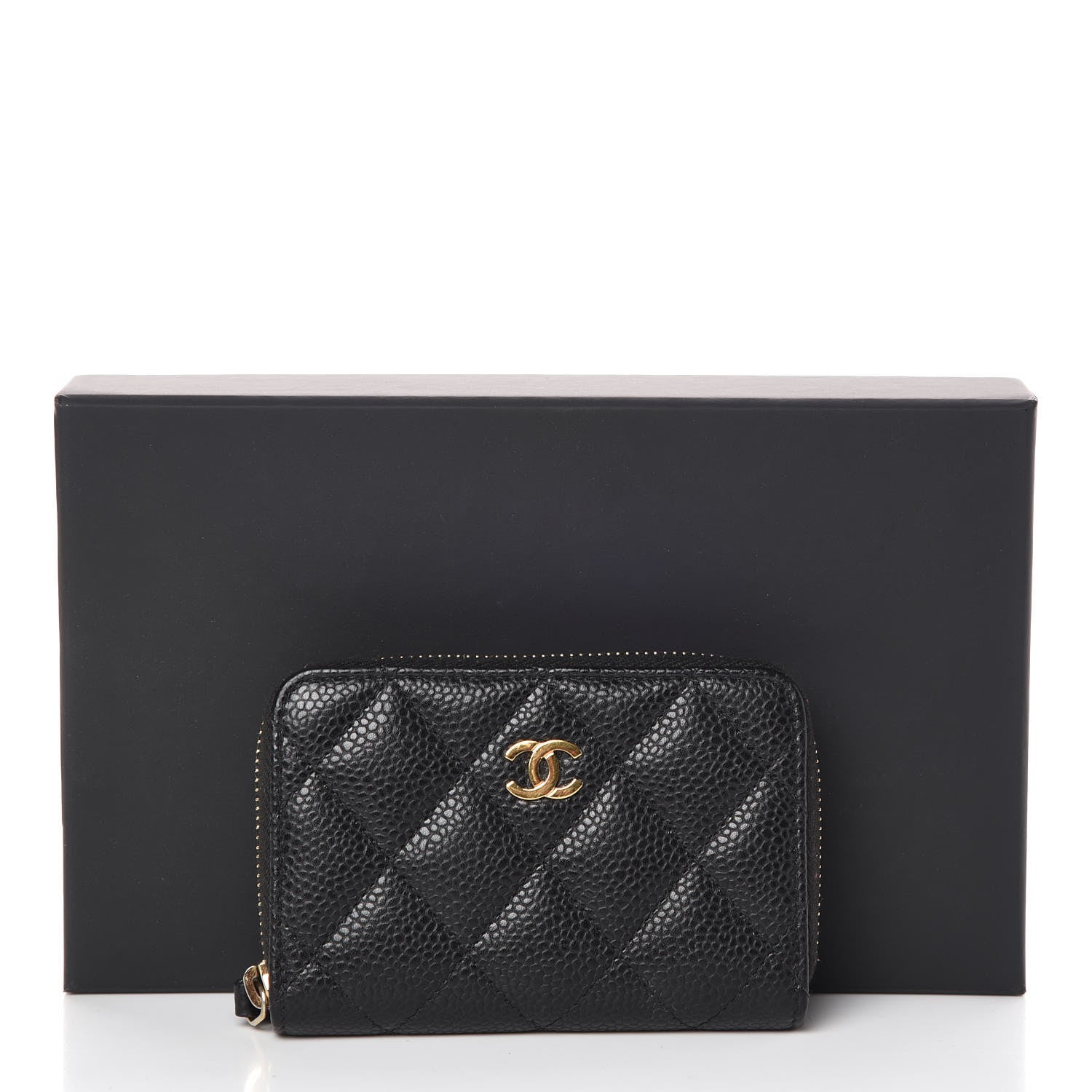 Chanel Caviar Quilted Zip Coin Purse Black 8 of 8