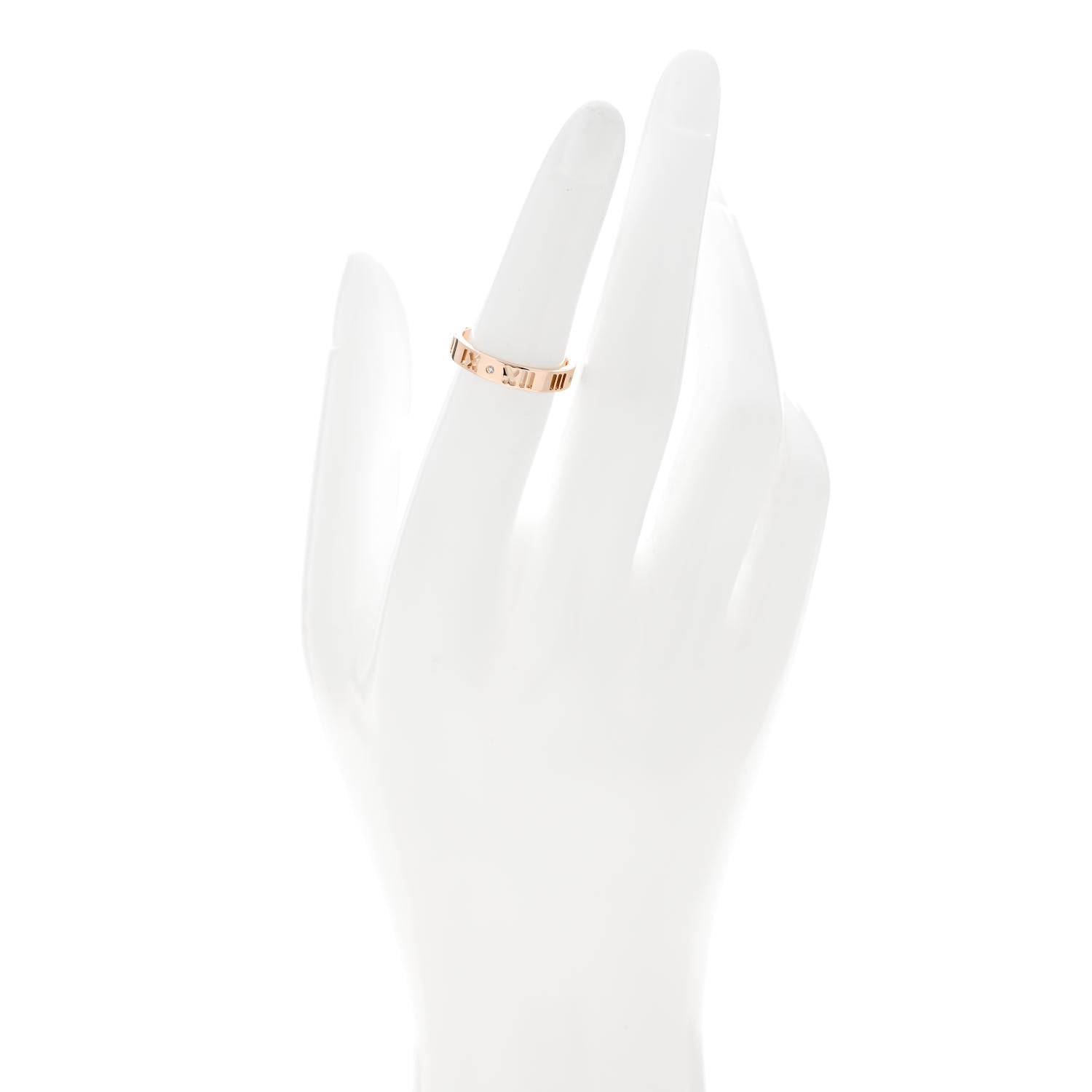 Tiffany 18K Rose Gold Diamond Atlas Pierced Ring 52 6 2 of 5