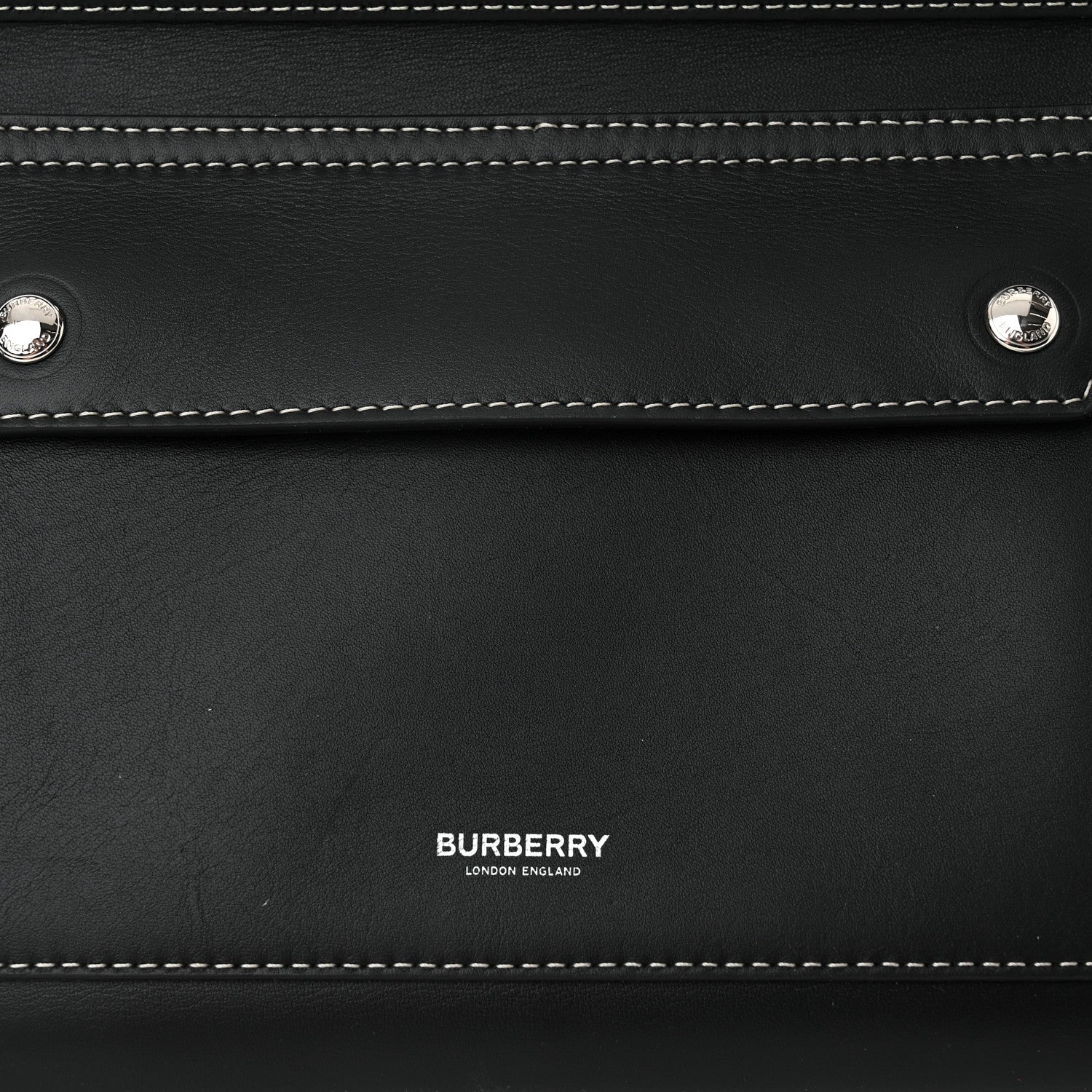 Burberry Soft Calfskin Small Pocket Tote Bag Black 8 of 10