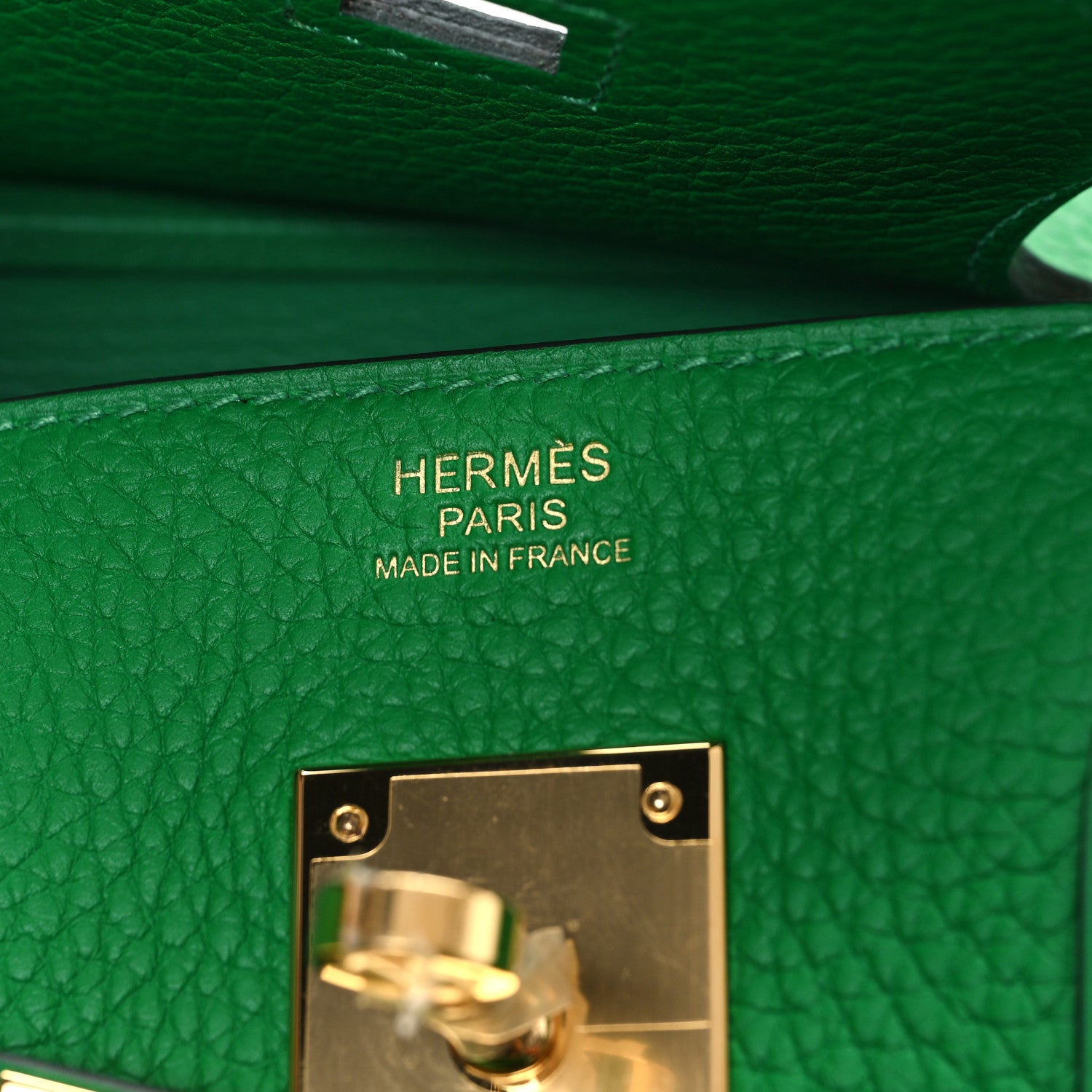 Hermes Taurillon Clemence Birkin 30 Bambou 6 of 12