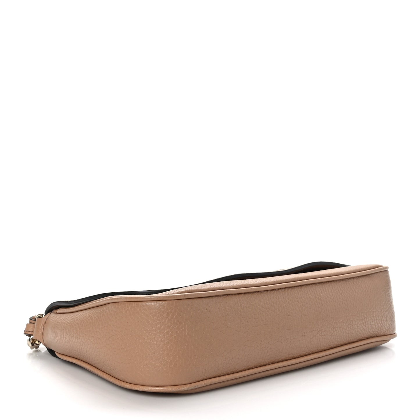 Pebbled Calfskin Medium Soho Flap Crossbody Camelia