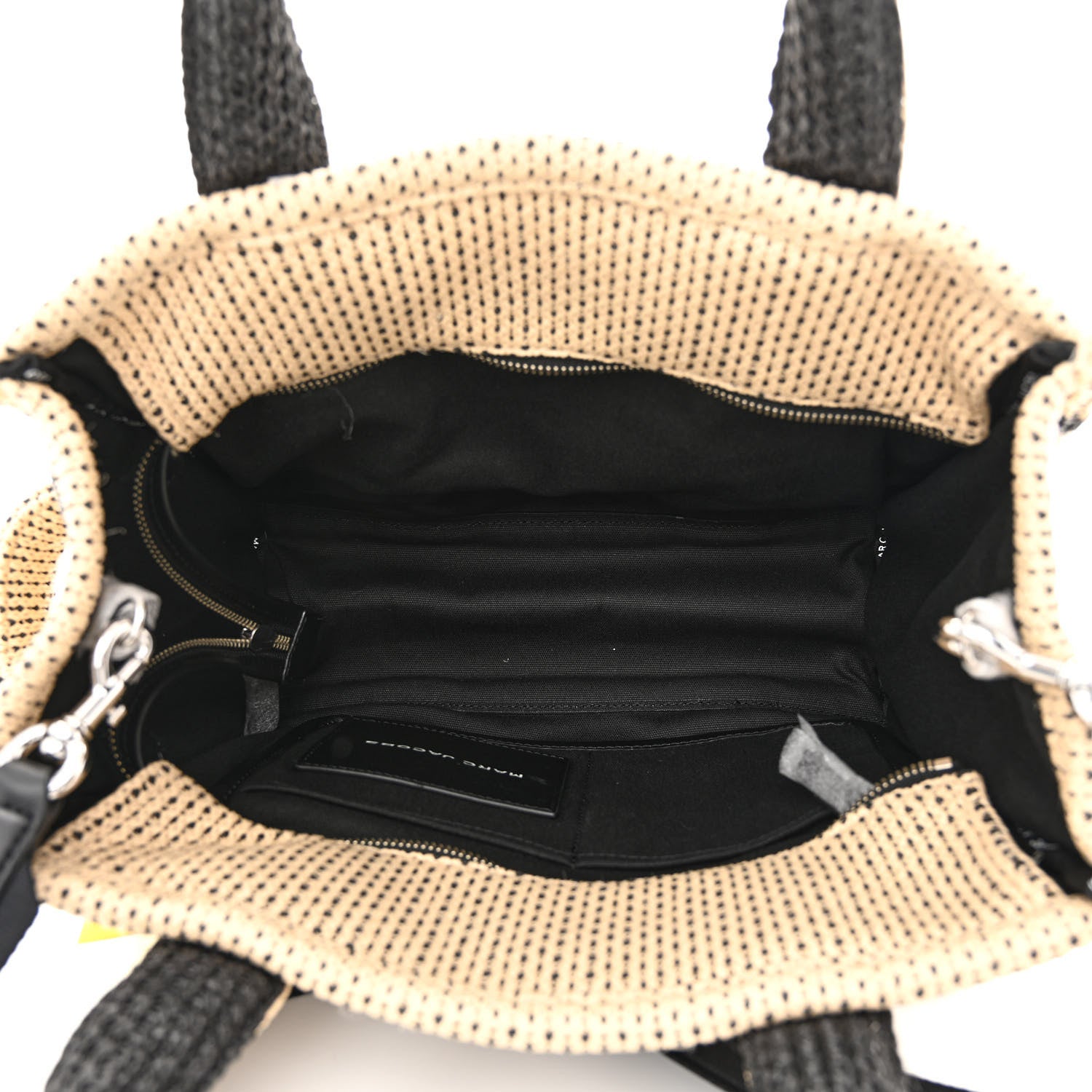 Marc Jacobs Straw Jacquard Medium The Traveler Tote Bag Natural 5 of 10