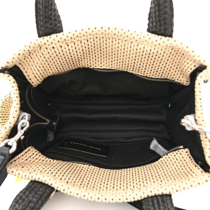 Marc Jacobs Straw Jacquard Medium The Traveler Tote Bag Natural 5 of 10
