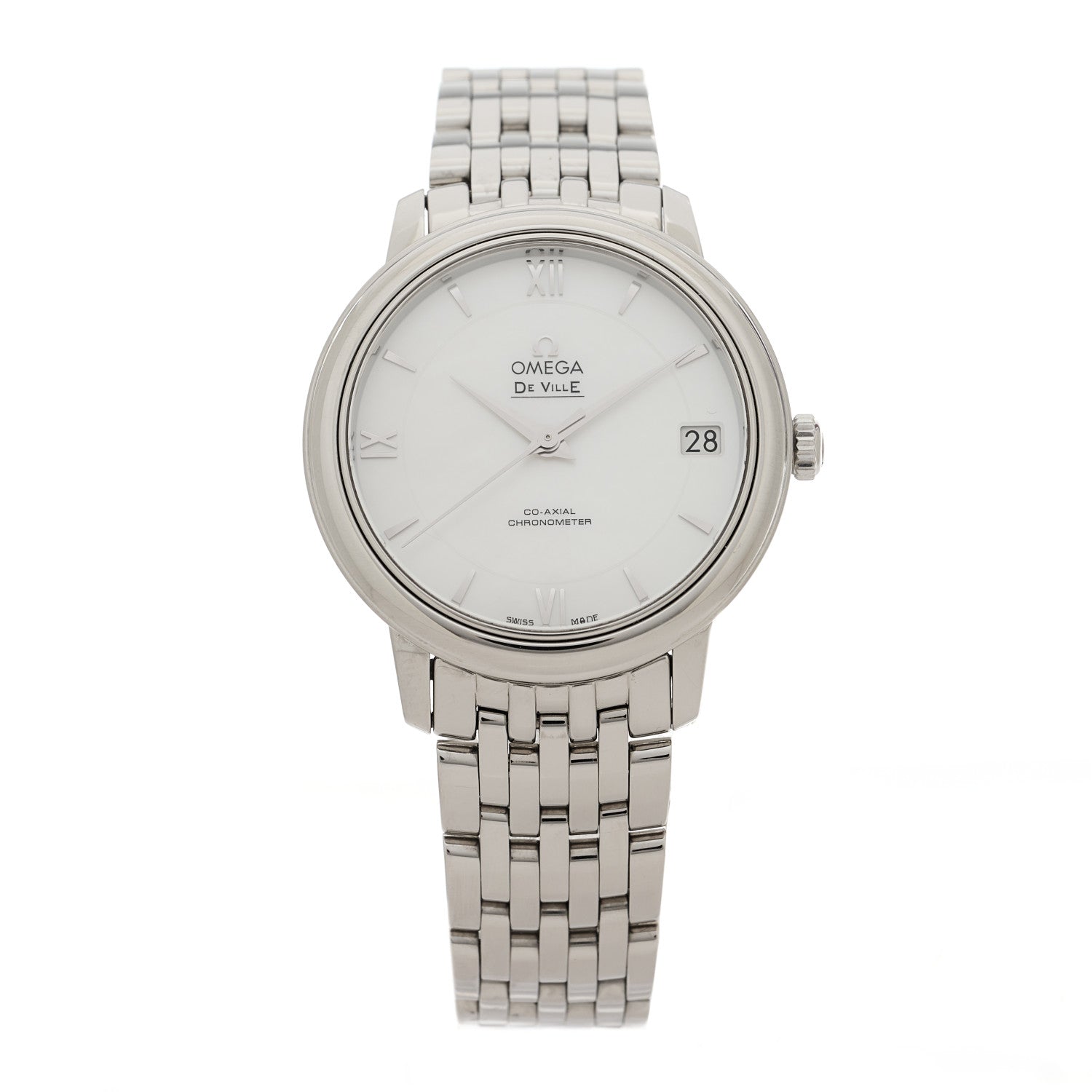 Omega Stainless Steel Mother of Pearl 32mm De Ville Prestige Co-Axial Automatic Watch 424.10.33.20.05.001 1 of 5