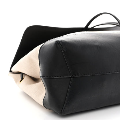Mansur Gavriel Canvas Calfskin Lady Bag Creme Black 9 of 11