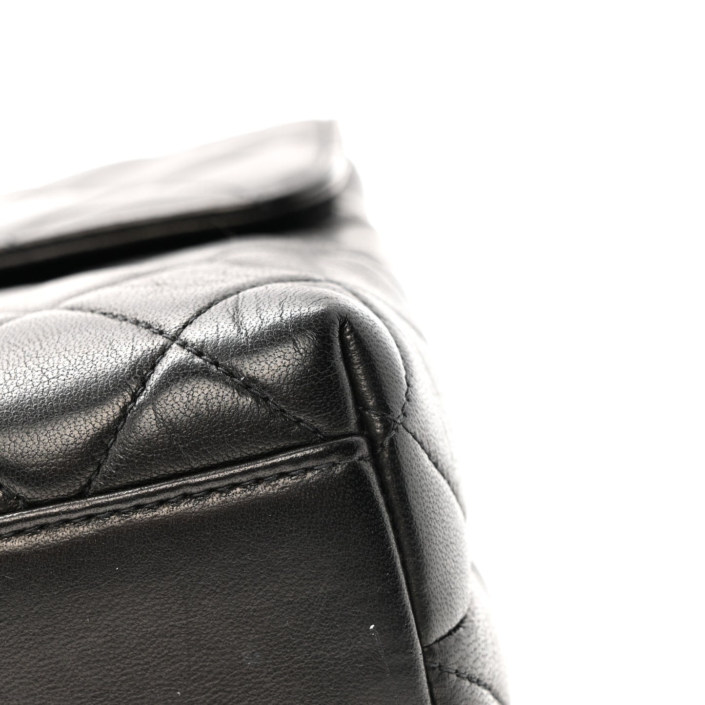 Lambskin Quilted Medium Kelly Flap Bag Black