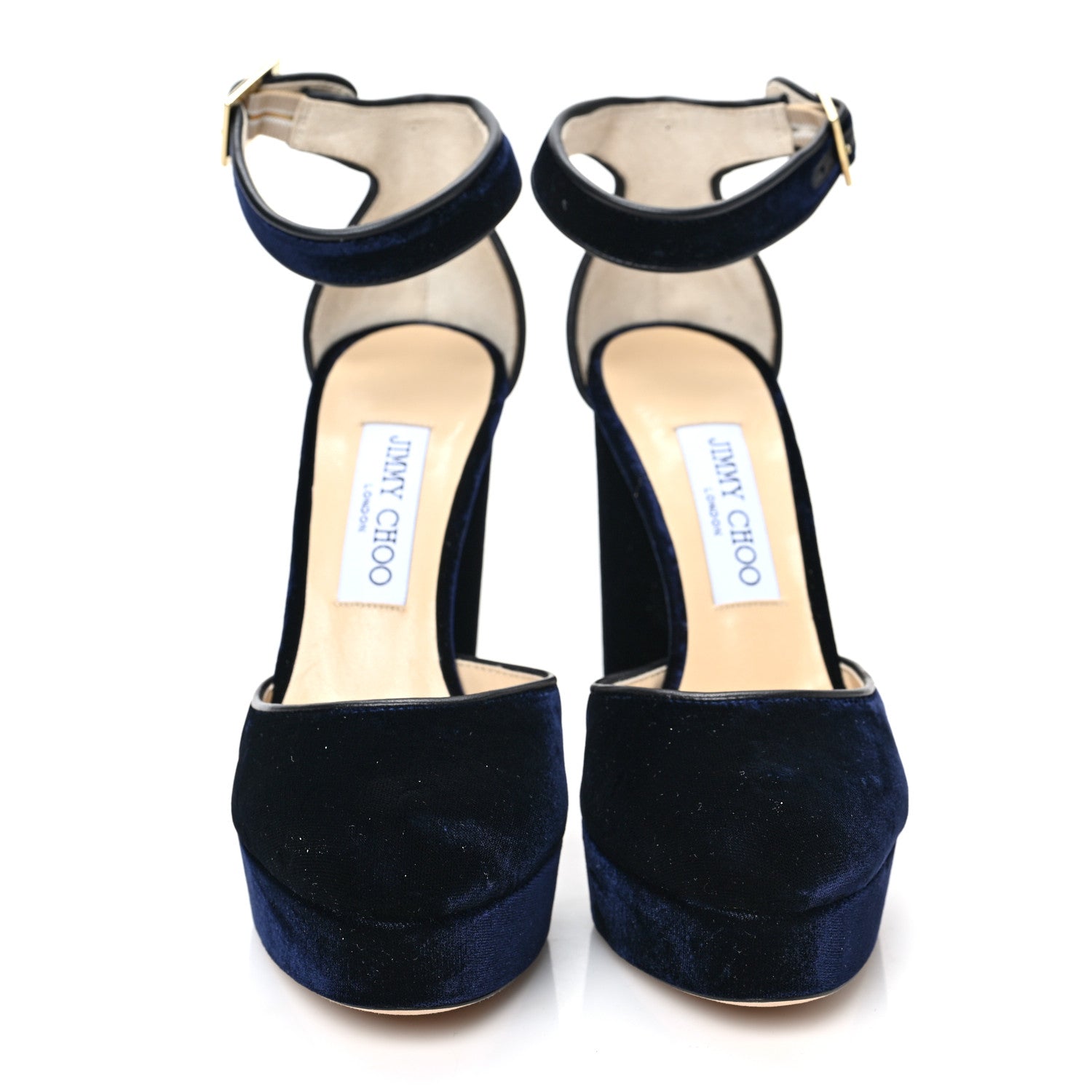 Jimmy Choo Velvet Daphne 120 Pumps 36.5 Navy 2 of 7