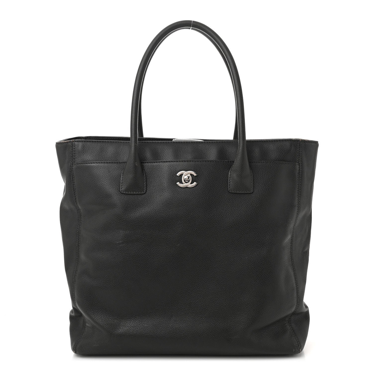 Chanel Calfskin Tall Cerf Tote Anthracite 1 of 14