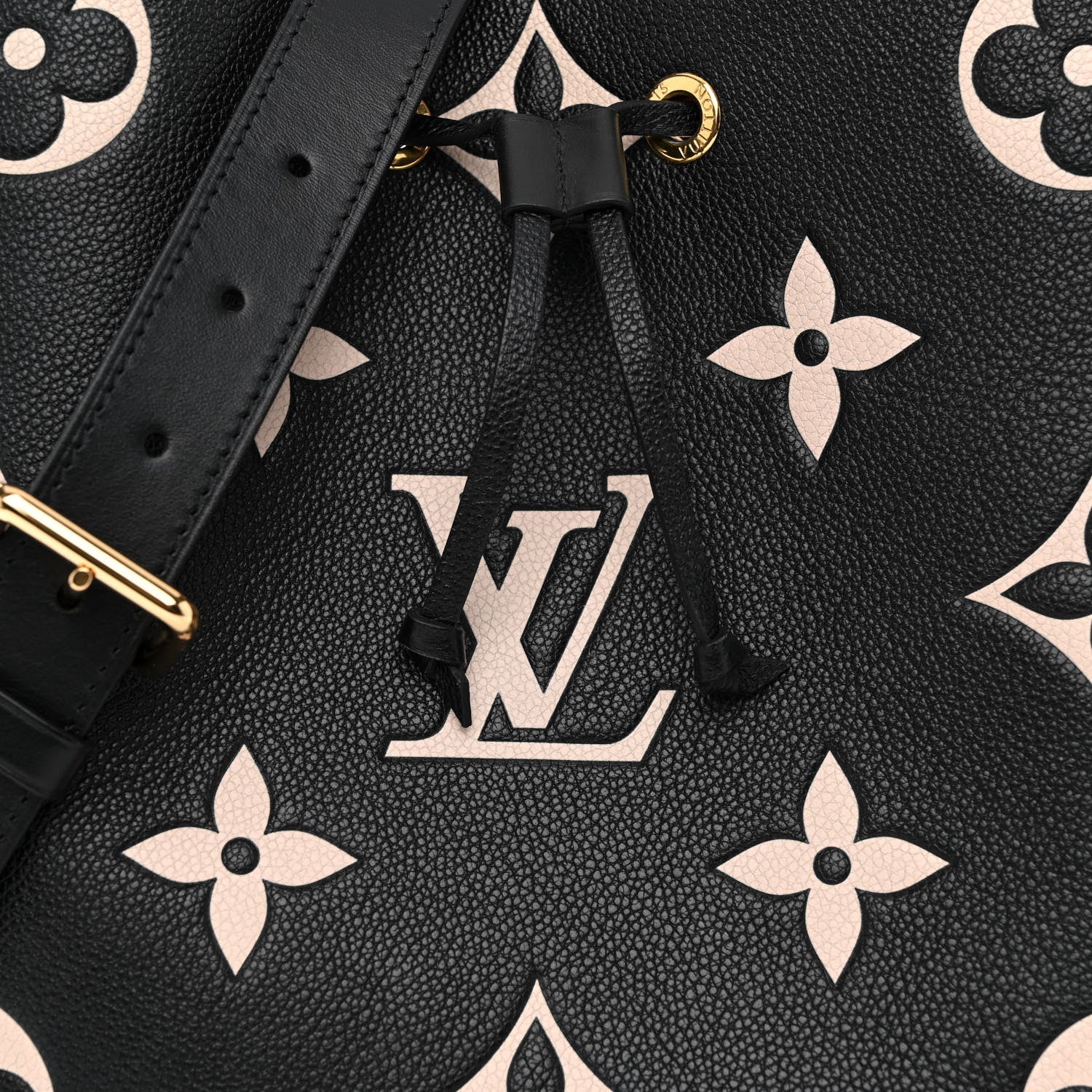 Louis Vuitton Empreinte Monogram Giant Neonoe MM Black Beige 8 of 10