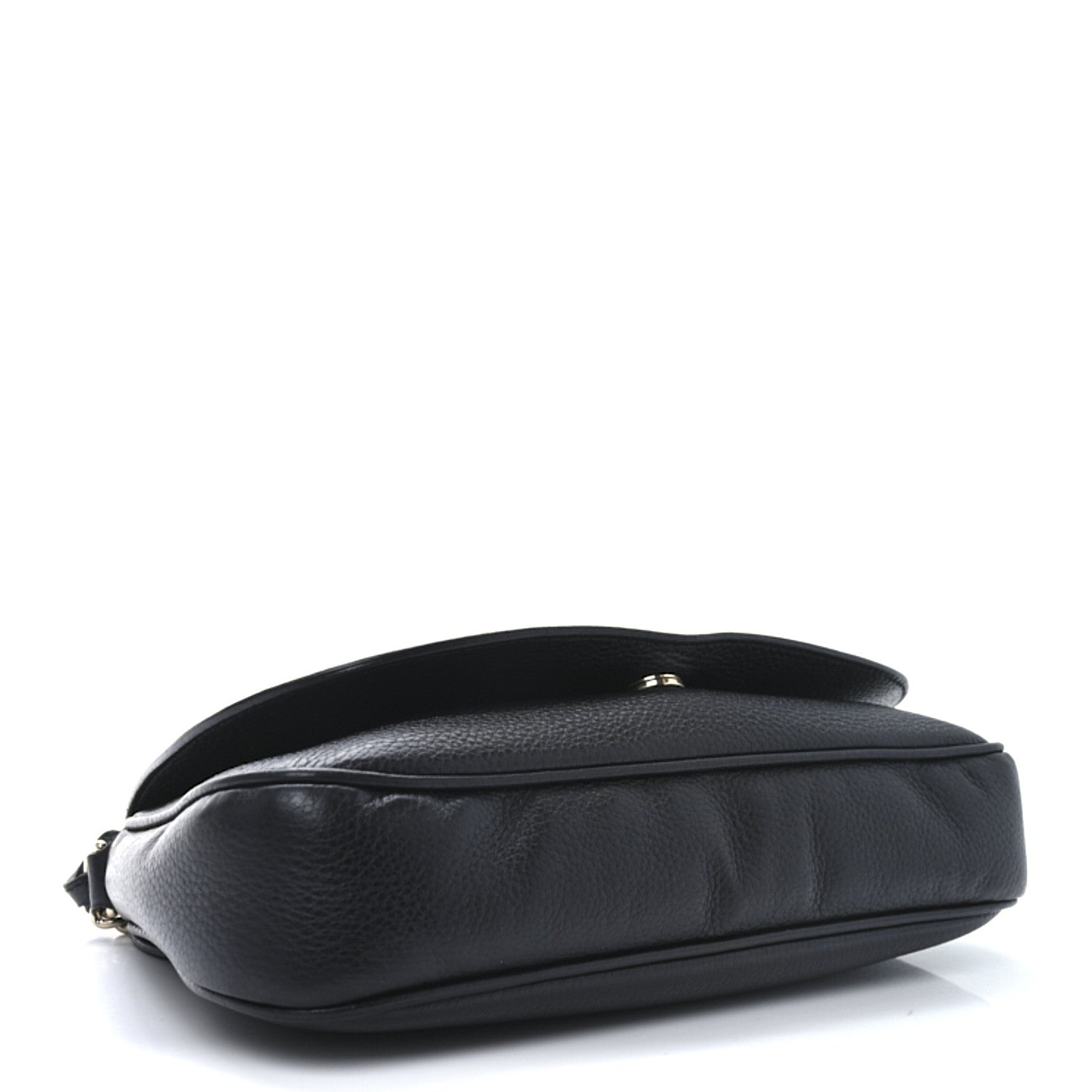 Gucci Pebbled Calfskin Medium Soho Flap Crossbody Black 4 of 9